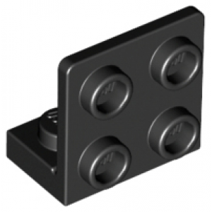 plaat hoek omgekeerd 1x2 - 2x2 black